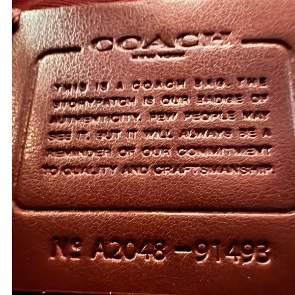 Coach Lillie Carryall Satchel Handbag Coral Pink‎ Leather Handle Crossbody Bag - Picture 13 of 13